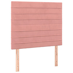 Maison Chic Lot de 2 Têtes de lit design pour chambre - Décoration de lit Rose 100x5x78/88 cm Velours -MN59647