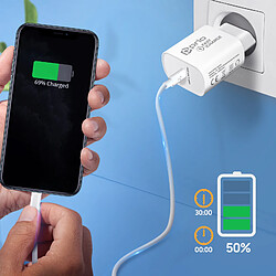 Avis Prion Books Chargeur Secteur USB-C 3A Power Delivery 20W Charge Rapide Compact Prio Blanc