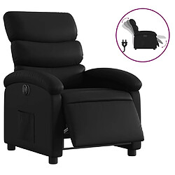 vidaXL Fauteuil inclinable électrique Noir Similicuir