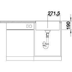 Acheter BLANCO 524113 Subline de 500 IF/A Steel Frame SILGRANIT PuraDur sans vidage Télécommande, anthracite