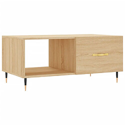 vidaXL Table basse chêne sonoma 90x50x40 cm bois d'ingénierie