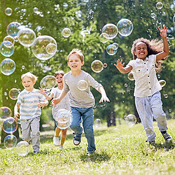 Acheter Relaxdays Pistolet à bulles enfant machine à bulles savon canon à bulles lumière LED set de 2, transparent