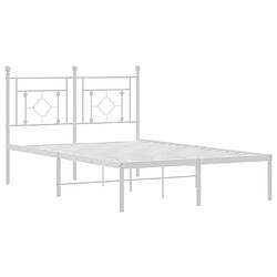 Acheter Maison Chic Cadre/structure de lit métal et tête de lit pour adulte - Lit Moderne Chambre blanc 120x200 cm -MN93002