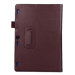 Avis Wewoo Housse Étui marron pour Lenovo Tab2 A10-70 Litchi Texture Horizontal Flip solide couleur en cuir avec deux pliage titulaire