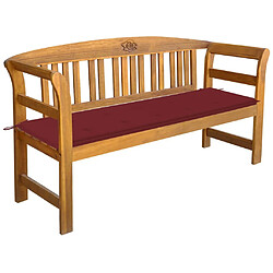 Maison Chic Banc de jardin | Banquette de jardin | Chaise Relax avec coussin 157 cm Bois d'acacia massif -MN45162