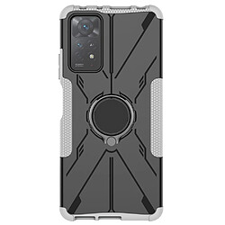 Coque en TPU anti-chute avec béquille pour votre Xiaomi Redmi Note 11 Pro 4G (Mediatek)/Pro 5G (Qualcomm) - blanc