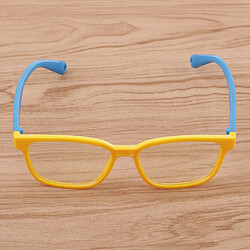 Lunettes de vue avec monture en silicone, anti-lumière bleue et souple, légères, jaune