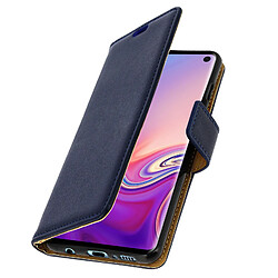 Avizar Étui Samsung Galaxy S10 Housse Clapet Porte-carte Fonction Support bleu nuit