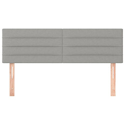 Avis Maison Chic Lot de 2 Têtes de lit design pour chambre - Décoration de lit Gris clair 72x5x78/88 cm Tissu -MN21712