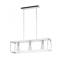 Luminaire Center Suspension industrielle et rétro Sigalo Chrome en métal