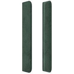 Acheter Maison Chic Tête de lit moderne avec oreilles pour chambre - Décoration de lit Vert foncé 83x16x118/128 cm Velours -MN30757