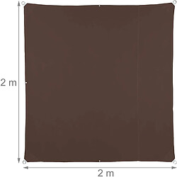 Helloshop26 Voile d'ombrage carré 2 x 2 m brun 13_0002928