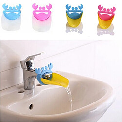 Wewoo Extension de robinet d'eau de salle de bains crabe mignon pour enfant bleu + jaune