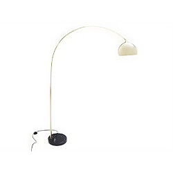 Vente-Unique Grand lampadaire arc style art déco - Métal et marbre - H. 180 cm - Doré - OMBRAGE