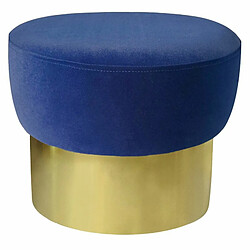 Paris Prix Tabouret Design en Velours Liya 44cm Bleu 