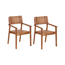 Beliani Lot de 2 chaises AGELLO Bois Bois clair