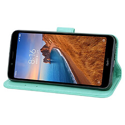 Acheter Wewoo Housse Coque Etui en cuir avec rabat horizontal relief Rose fentes pour cartes et porte-cartes Xiaomi Redmi 7A vert