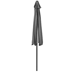 Helloshop26 Demi parasol de terrasse balcon polyester 300 cm gris 03_0001611