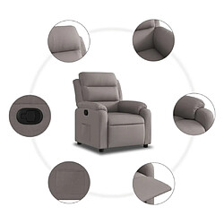 Acheter vidaXL Fauteuil inclinable Taupe Tissu