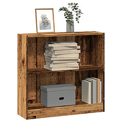 vidaXL Bibliothèque vieux bois 80x24x76 cm bois d'ingénierie