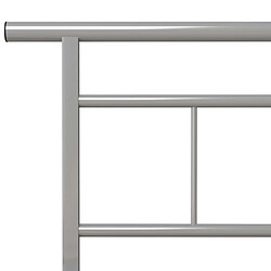 Maison Chic Lit adulte - Lit simple Cadre de lit,Structure du lit Contemporain Gris Métal 100x200 cm -MN92022 pas cher