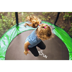 Jump4Fun Trampoline de jardin ø185 cm / 6FT avec Filet intérieur, Matelas de protection et Echelle pas cher