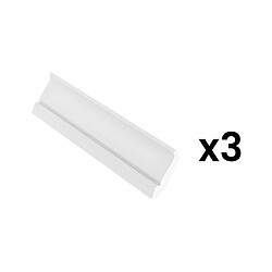 Vente-Unique Lot de 3 corniches plafond en polystyrène L290 x l1.1 x H5 cm blanc - ETIRIA