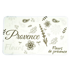 MSV Tapis de bain Microfibre 45x75cm PROVENCE Gris & Blanc