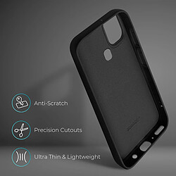 Acheter Moozy Lifestyle. Coque conçue pour Samsung A21s, noir – Coque en silicone liquide avec finition mate et doublure en microfibre douce.