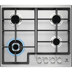 Electrolux EGS6436X plaque Noir Built-in (placement) Gaz 4 zone(s)