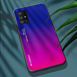 Coque en TPU dégradé de couleur bleu foncé/rose pour votre Samsung Galaxy A71 5G SM-A716