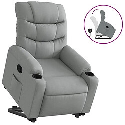 Maison Chic Fauteuil Relax pour salon, Fauteuil inclinable Gris clair Tissu -GKD23803