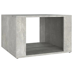 vidaXL Table de chevet Gris béton 57x55x36 cm Bois d'ingénierie