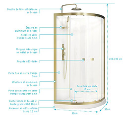 Acheter Aurlane Cabine de douche quart de cercle