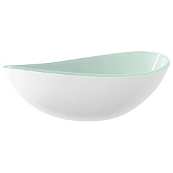 vidaXL Lavabo Verre trempé 54,5x35x15,5 cm Blanc