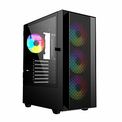 Boîtier ATX/mATX semi-tour GEMBIRD Fornax 4000 ARGB Noir Multicouleur