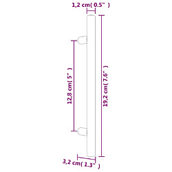 vidaXL Poignées d'armoire 20 pcs doré 128 mm acier inoxydable pas cher