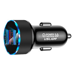 Adaptateur De Chargeur De Voiture 3A Mini Dual USB Phone Charge Rapide Noir