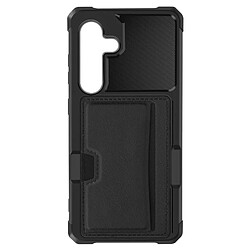 Avizar Coque pour Samsung Galaxy S24 Antichoc Coins Renforcés Porte-carte Noir