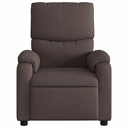 Avis Maison Chic Fauteuil inclinable,Fauteuil luxe de relaxation Marron foncé Tissu -MN49955