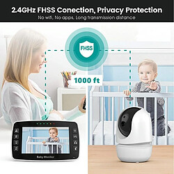 Acheter Babyphone Camera Vision Nocturne Écran 4.3 Pouces Audio Bidirectionnel 16H Autonomie EU Plug YONIS