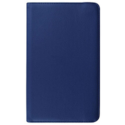 Wewoo Housse Étui bleu foncé pour Samsung Galaxy Tab E 9.6 / T560 / T561 Litchi Texture Horizontal Flip solide couleur en cuir avec 360 degrés support de rotation