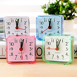 Avis Wewoo Horloge murale Carré Réveil Transparent Etui Compact Numérique Mini Chambre De Chevet Bureau Électronique Blanc