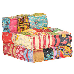 Decoshop26 Coussin de sol pouf modulaire chaise longue en tissu Patchwork 60x70x51 cm DEC021298