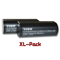 vhbw 2x Batteries compatible avec YASHICA Elite 3300 appareil photo reflex (1800mAh, 3,7V, Li-ion)