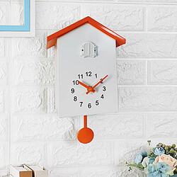 Avis Horloge Murale Coucou Chambre D'enfant Horloge à Pendule Montre Décoration Murale Orange