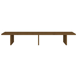 Acheter vidaXL Support de moniteur Marron miel 100x27x15 cm Bois de pin solide