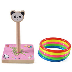 Wewoo Jouet en bois pour Enfants En Panda Jeux Activités extérieures Taille: 9 * 9 * 14.7 cm Lancer d'Anneau