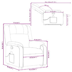 vidaXL Fauteuil inclinable de massage Marron Similicuir pas cher