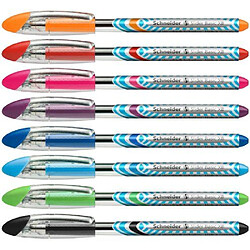 Schneider Slider Basic Stylo-bille non rétractable Couleurs Assortis Pochette de 8